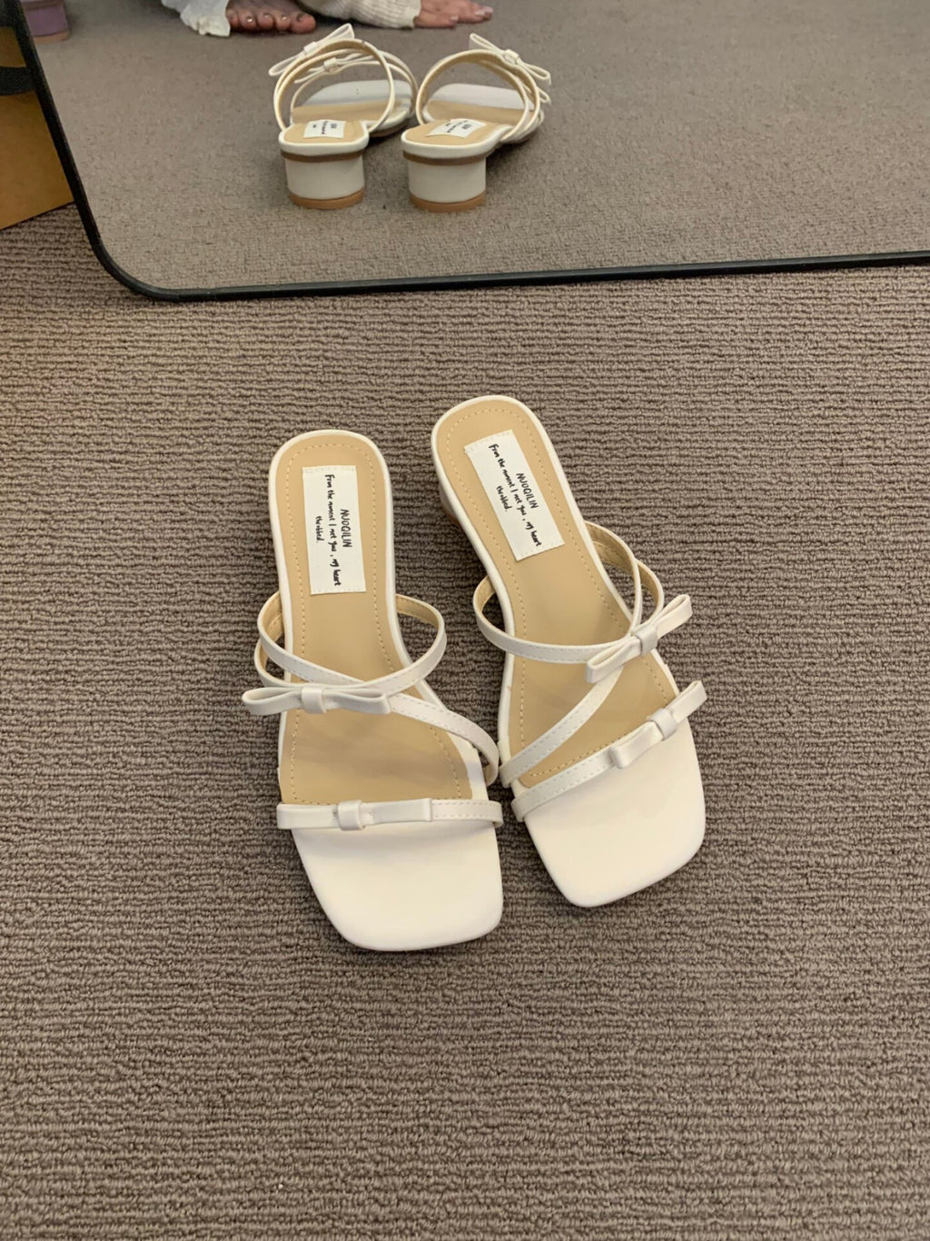 Niche Design Toe ouvert femmes Diapositive Sandales
