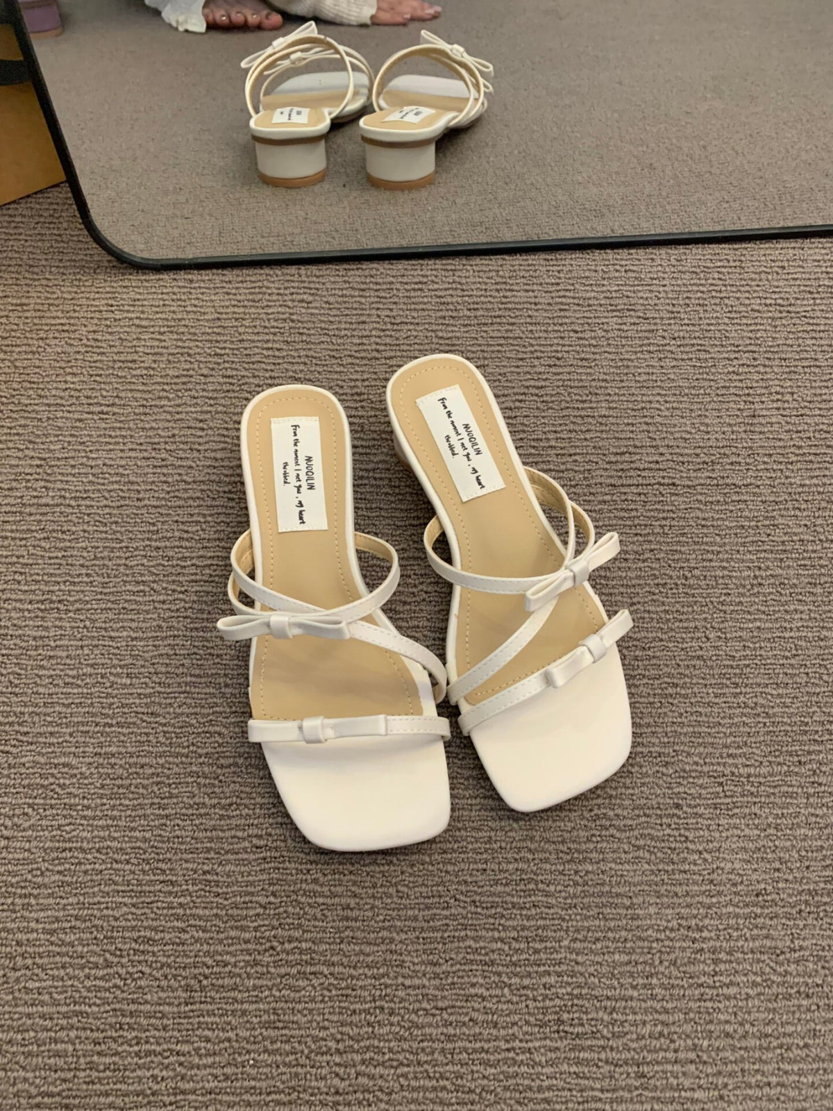 Niche Design Toe ouvert femmes Diapositive Sandales