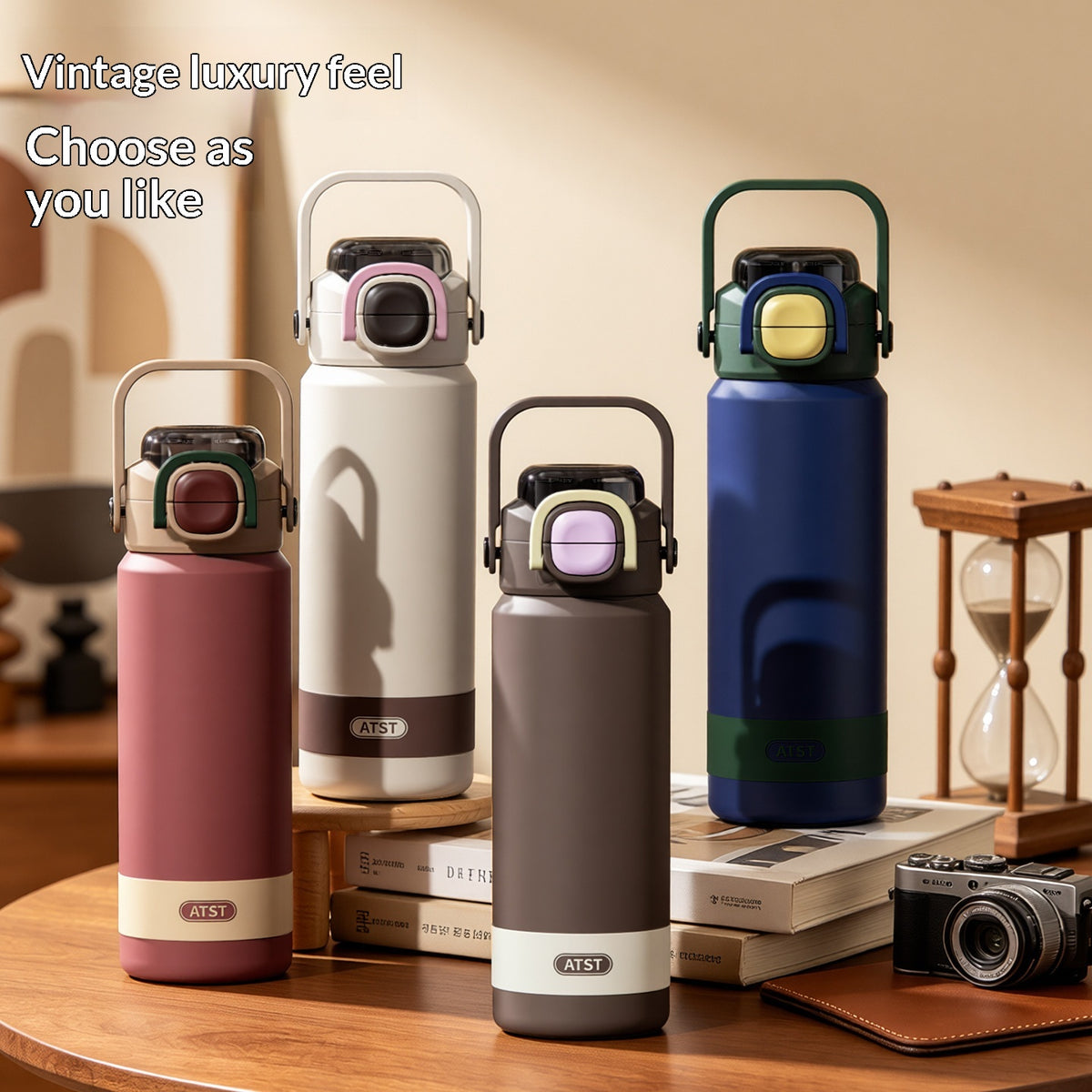 Bouteille d'eau isolante en acier inoxydable portable pour sports de plein air