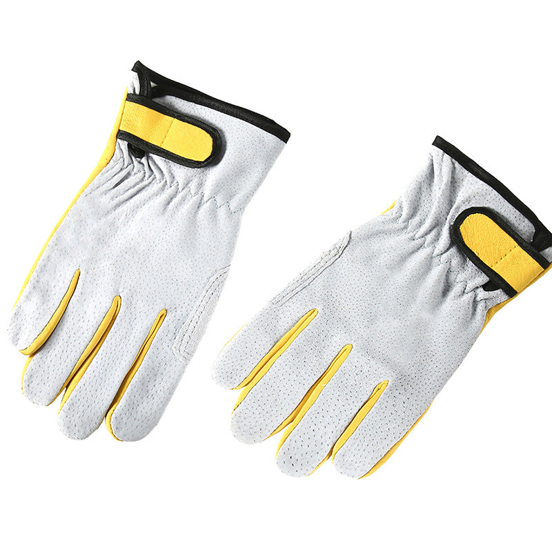 Gants de soudure Arc-Selder Soudage de travail court Protection du travail Gants en cuir