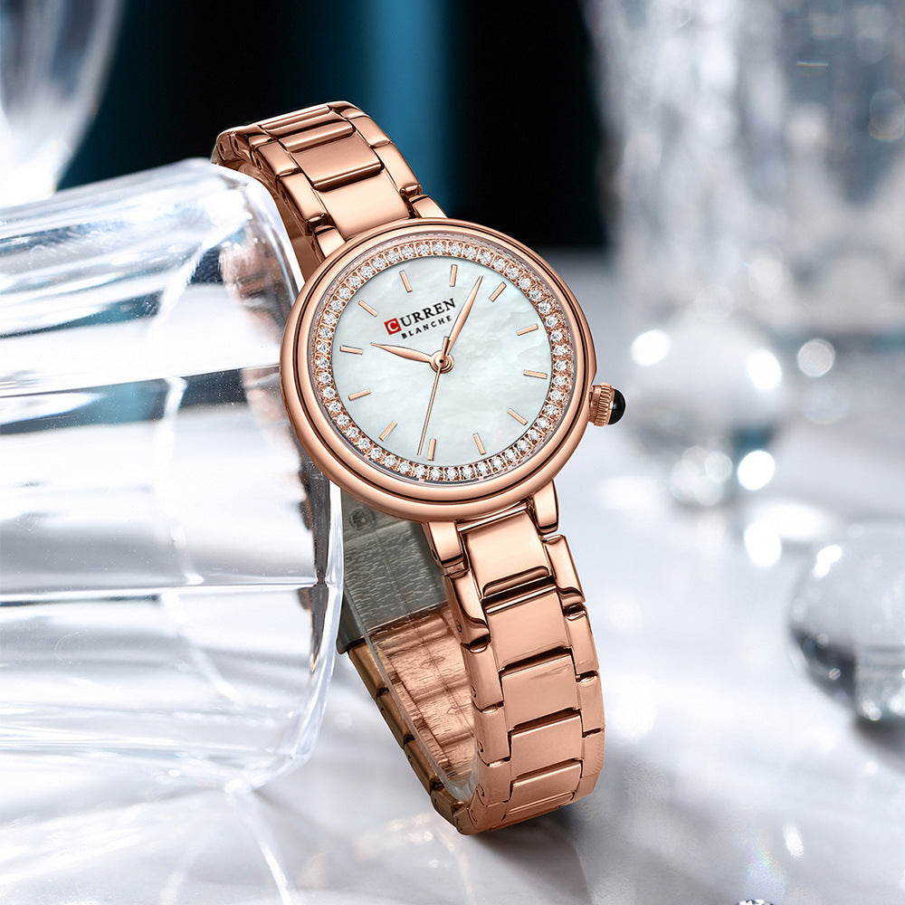 Women's wristwatch, small waterproof dial