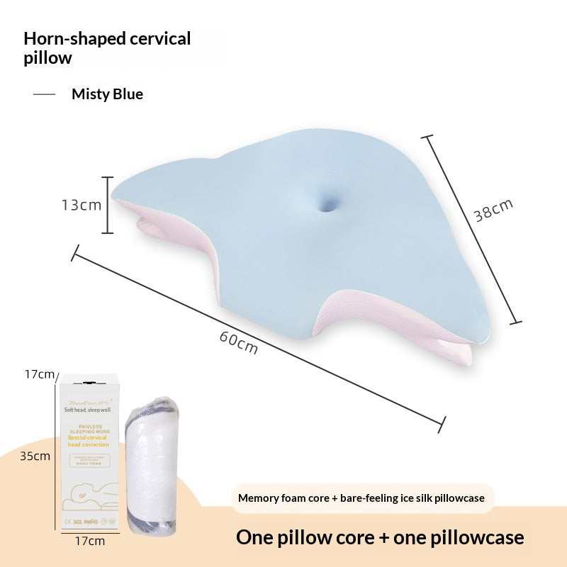 Memory Foam Neck Support Oreiller avec un design respirant pour un meilleur sommeil et un retour lent M