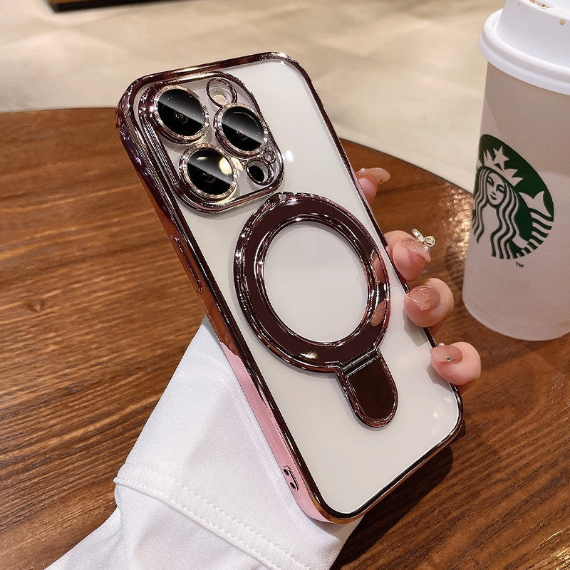 Boîtier de téléphone à aspiration magnétique électroplaqué