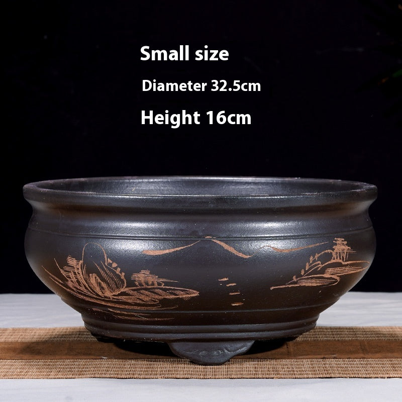 Pot de fleurs de sable violet Pot de plantes de jardin Bonsai