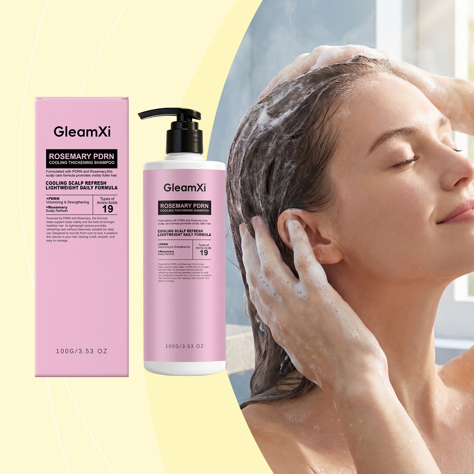 Shampooing rafraîchissant au romarin Gleamxi