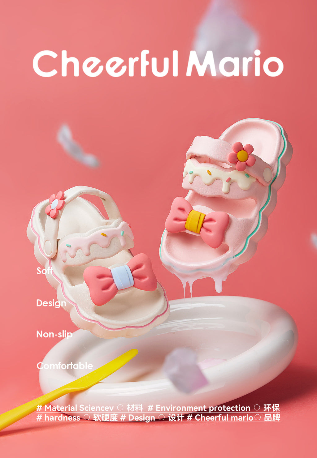 Cheerful Mario Enfants d'été Femmes Enfants Non glissé Parent-enfant Princesse Sandales
