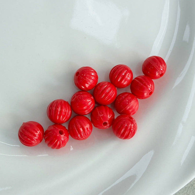 Perles acryliques à citrouille de 10 mm