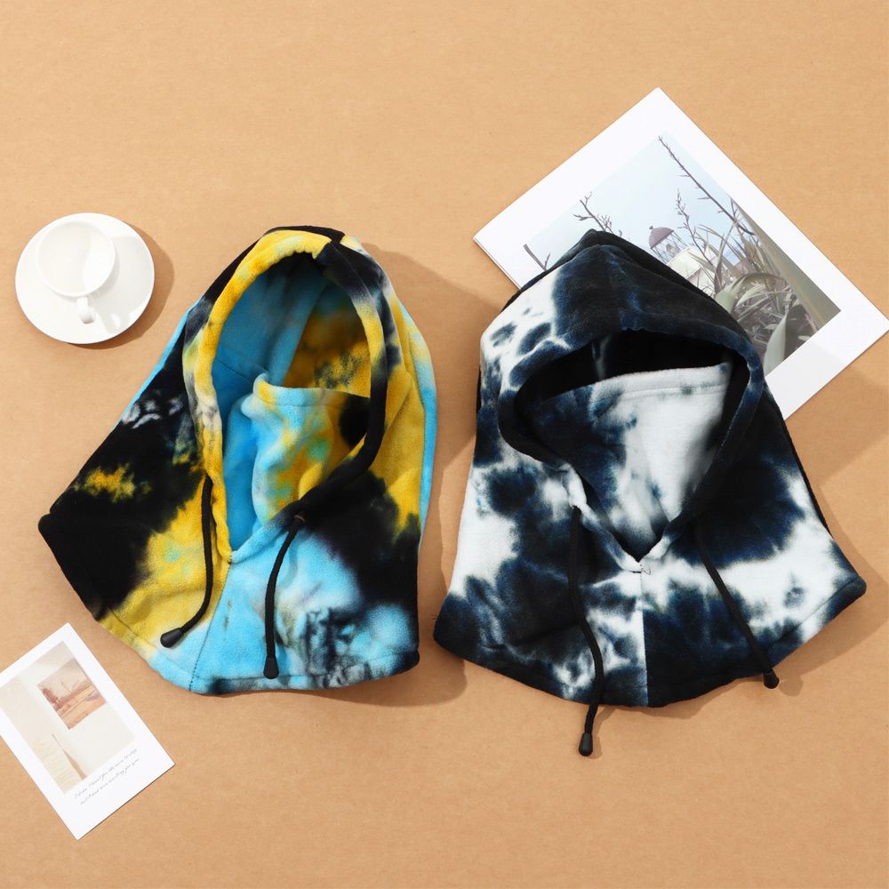 Hood Thermal Polar Fleece Tie-dye Face Masque de ski de montagne Fleece