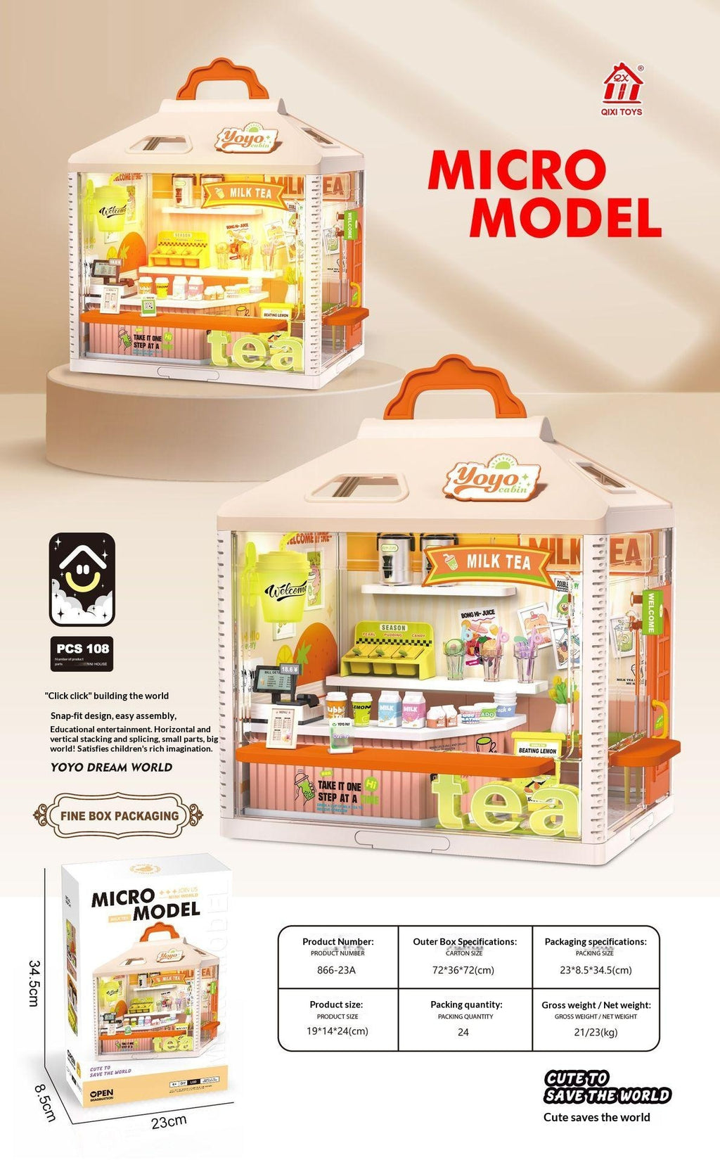 Bricolage Miniature artisanale Scène Cottage Toy Store Pièce d'affichage