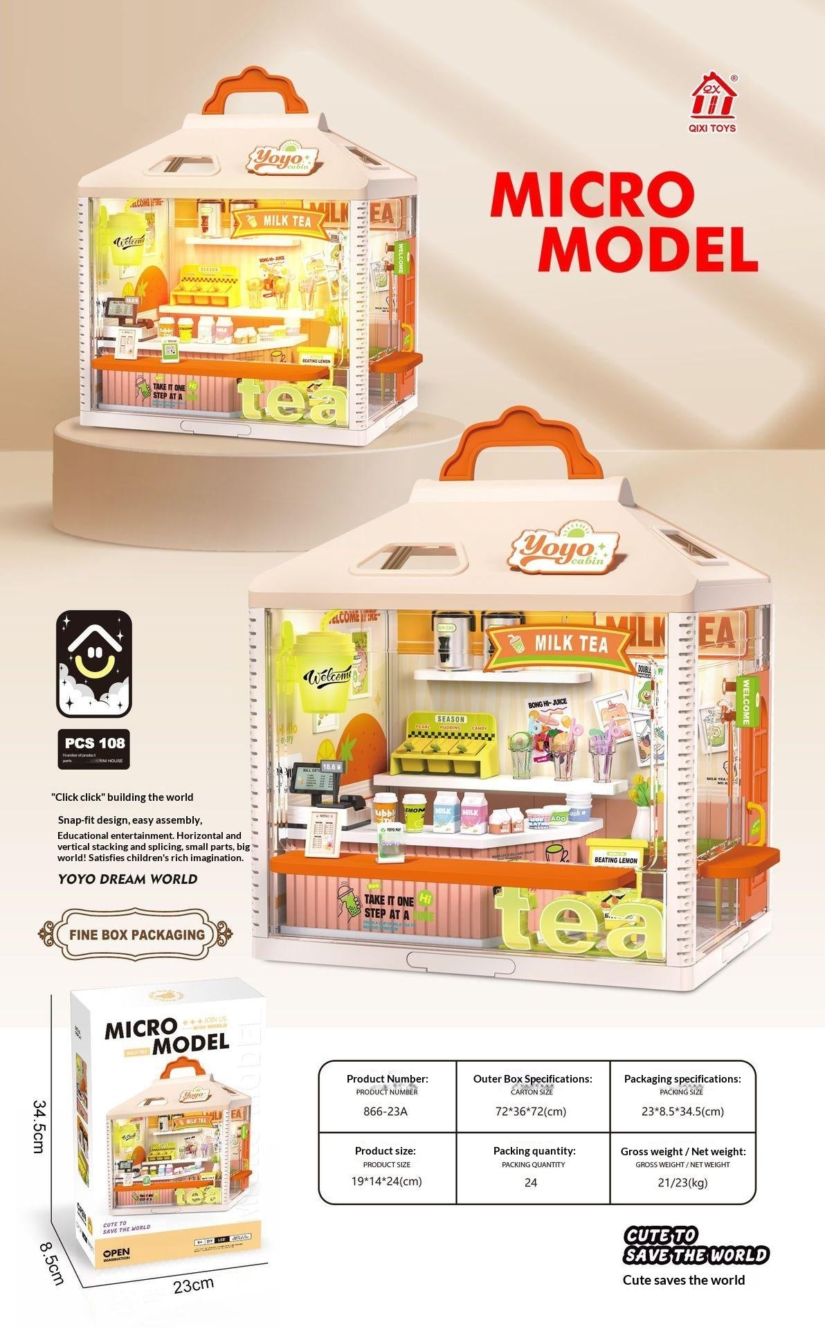 Bricolage Miniature artisanale Scène Cottage Toy Store Pièce d'affichage