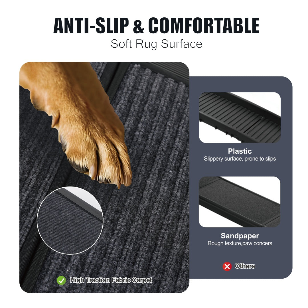 Rampe de chien pour voiture 71 longue et 19.3 large rampes de chien portable pour grands chiens avec rug S non-dérapant
