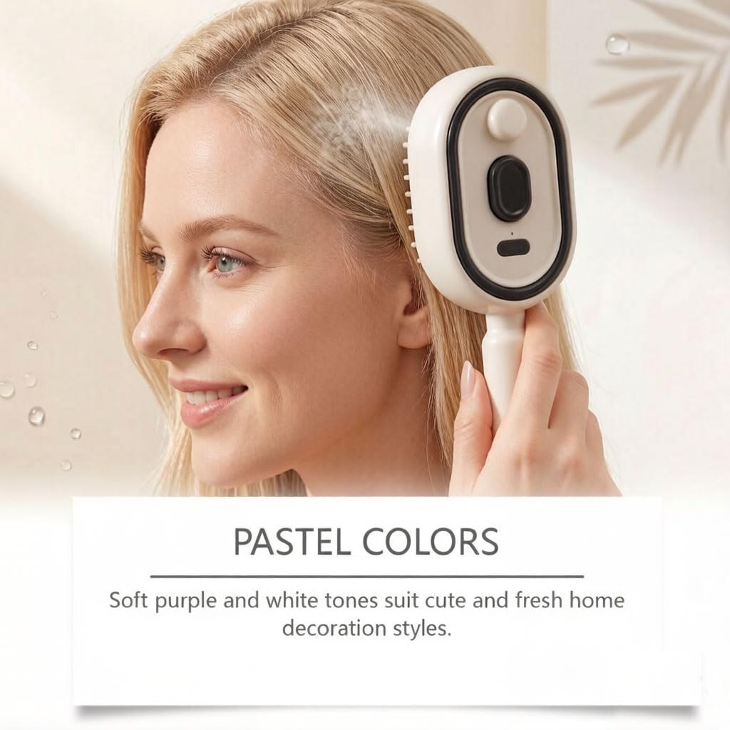 Brosse pour cheveux de massage à spray électrique
