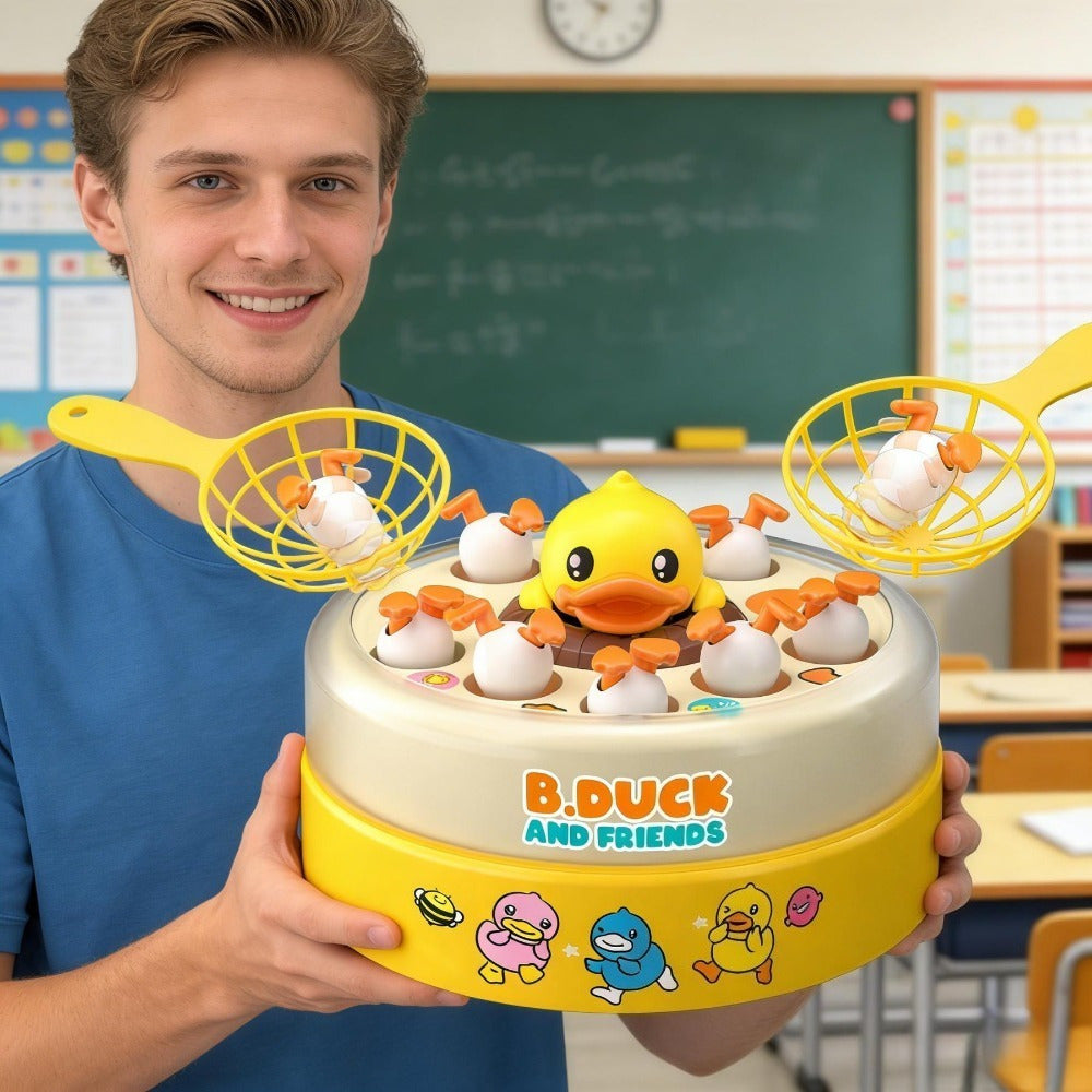 Jeu de pêche au canard avec un mécanisme de printemps - Un défi de table amusant pour les adultes et papa