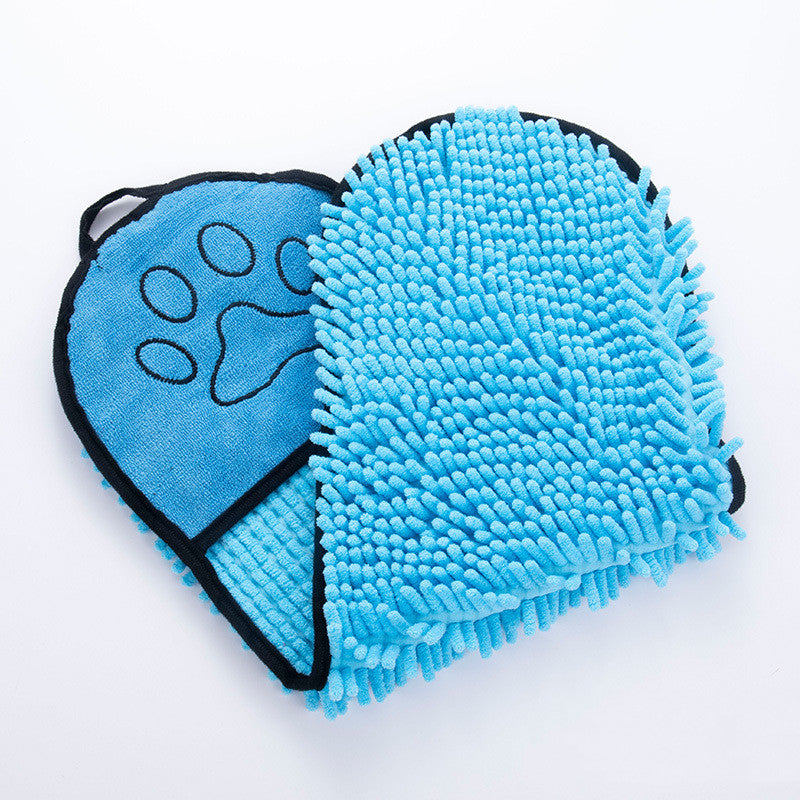 Serviette de bain de chat pour chien en couleur solide