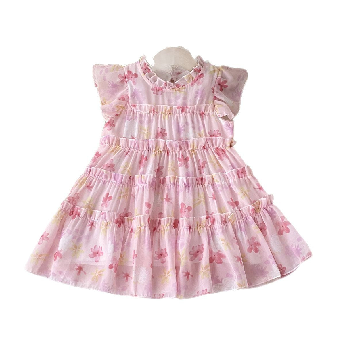 Robe de princesse de fleurs de mousseline