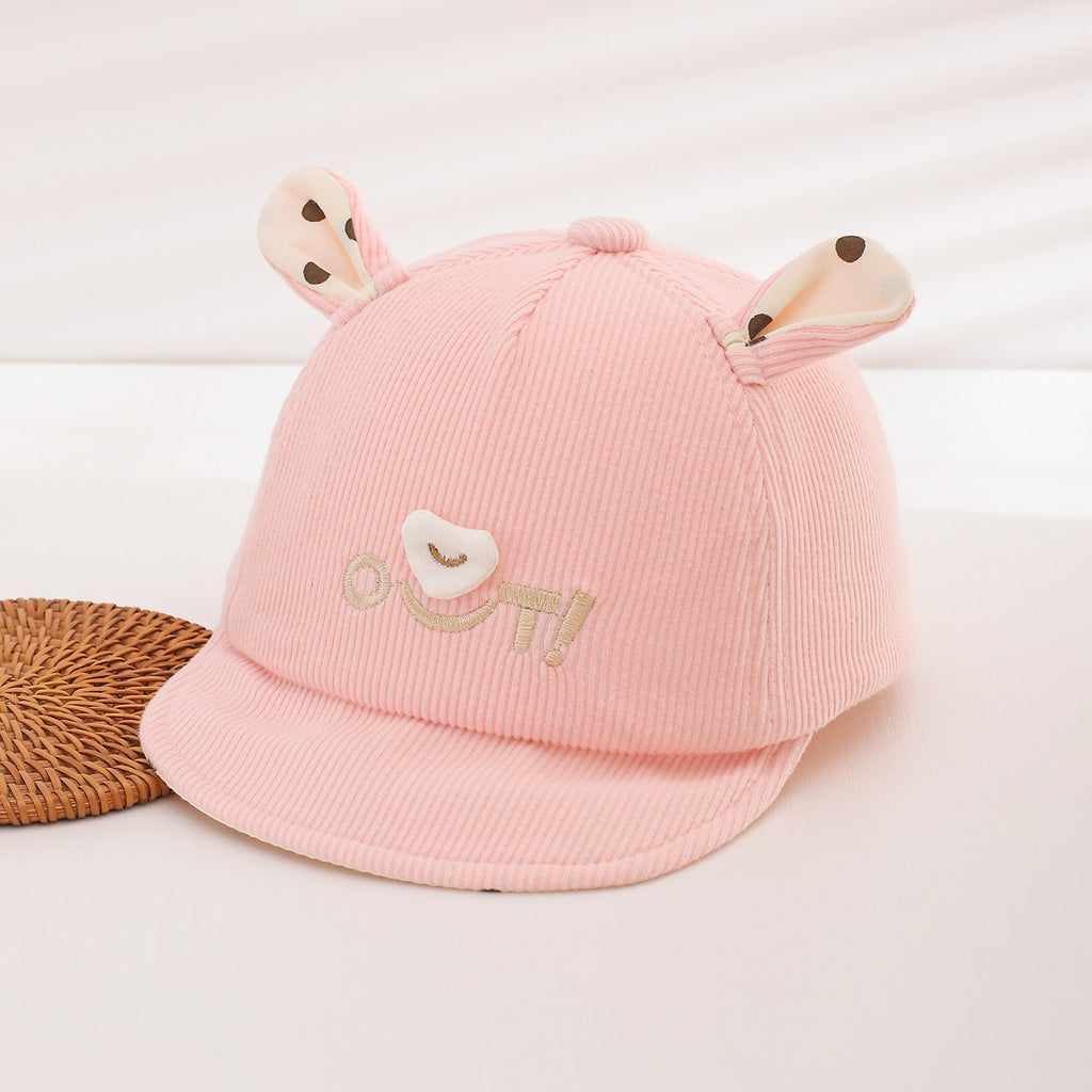 Printemps et automne Garçons et filles' Polka-dot oreille doux Corduroy mignon casquettes de baseball sont la combinaison