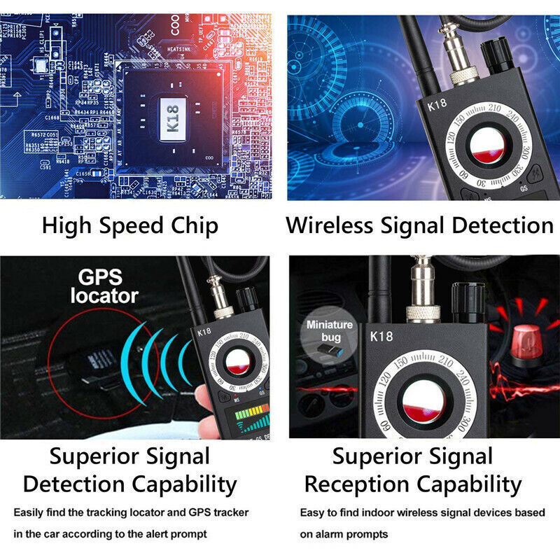 Détecteur de caméra cachée localisateur GPS Bug Radio Détecteur Anti Spy