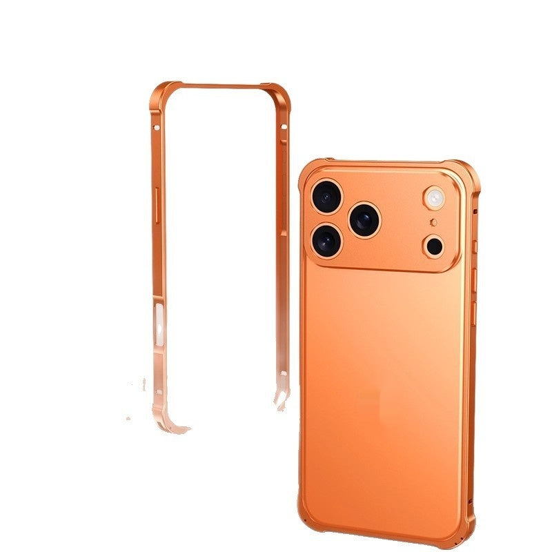 Coque de téléphone mobile avec boucle de hippocampe et quatre coins cadre en métal anti-drop