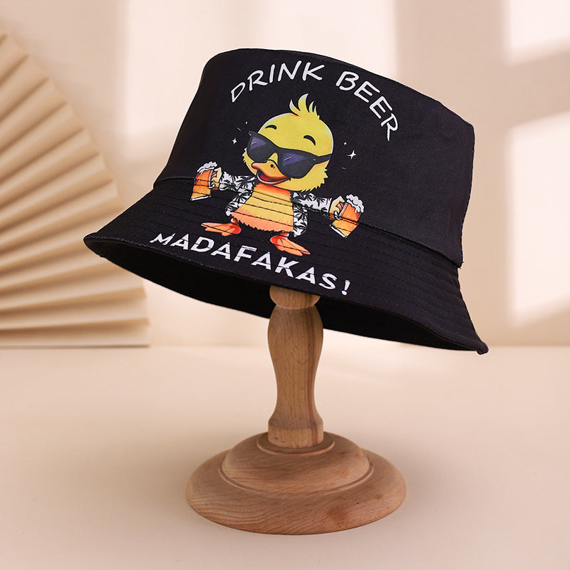 Men's and Women's Multi-usage Imprimé en forme de lettre style Canard jaune Casual Fisherman H