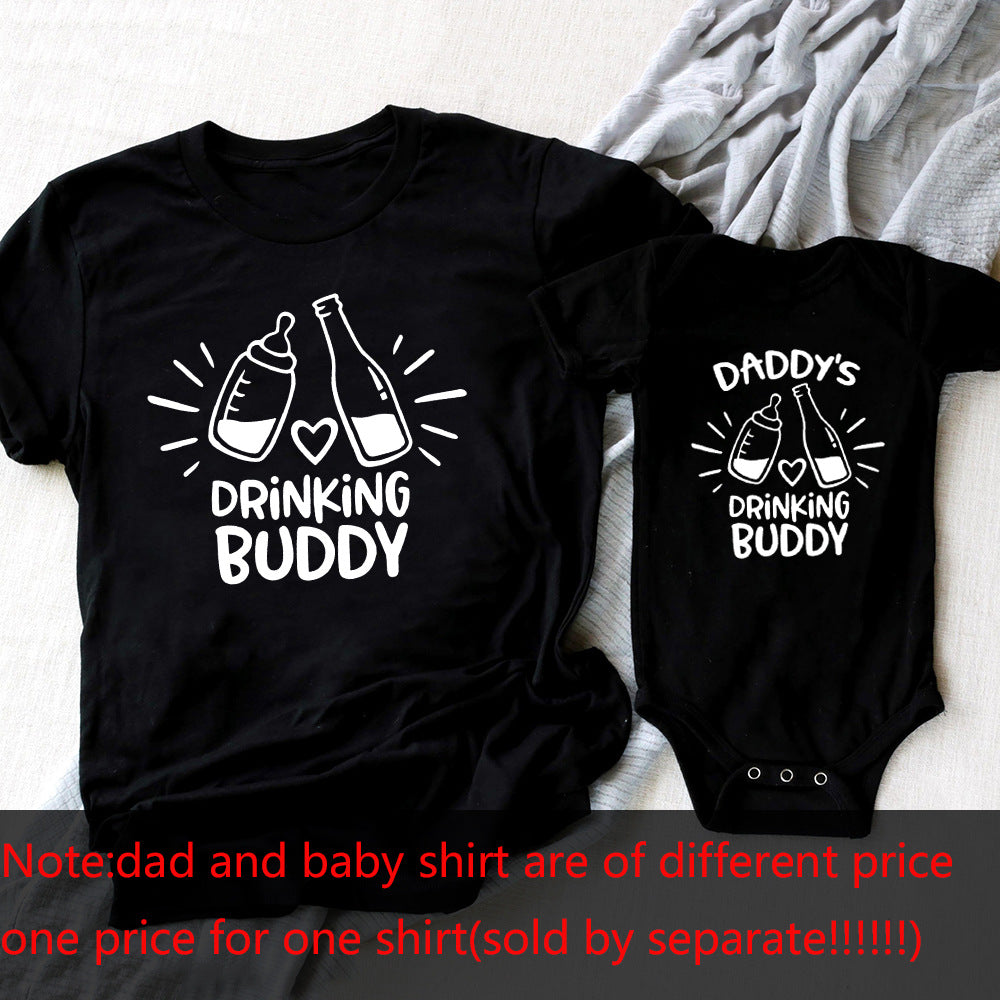 Mignon et drôle père et fils T-shirt Parent enfant Top manches courtes