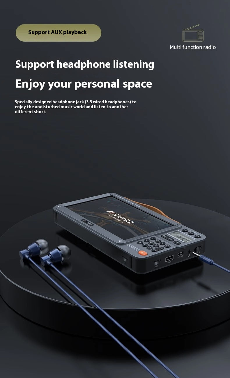 Home Radio pour personnes âgées Full Band Bluetooth Speaker HD Video Player