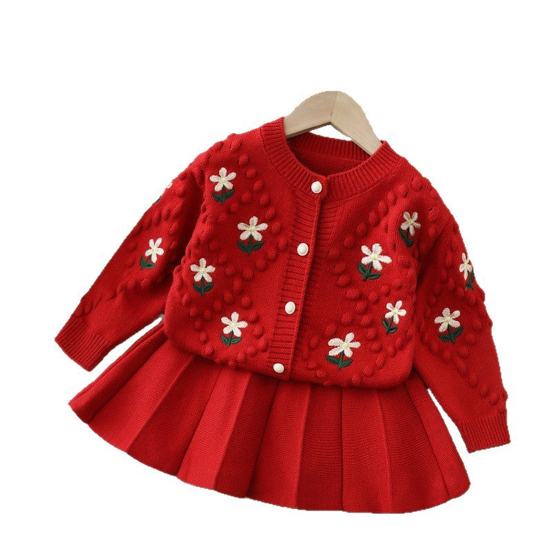 Set de deux pièces de petite fille et de tissage pour les filles