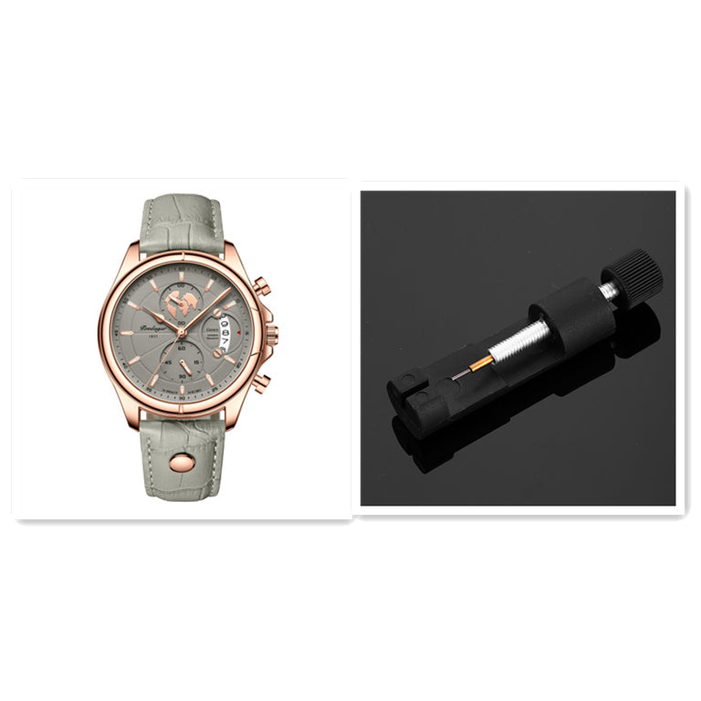 Montre à quartz multifonctionnelle à l'épreuve de l'eau pour hommes