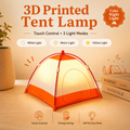 Tente imprimée 3D en forme de lumière de nuit 3 Modes lumineux Touch Control Bedside Lamp