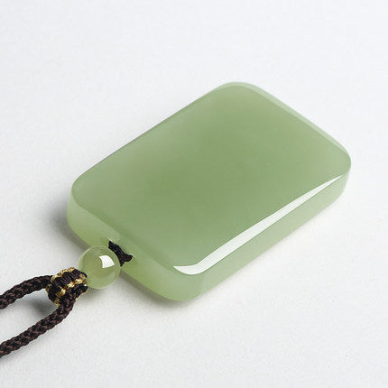 Pendentif Xinjiang Hetian Jade Ping An Wuyi Marque Pendentif Hommes et Femmes Pendentif Jade Pin
