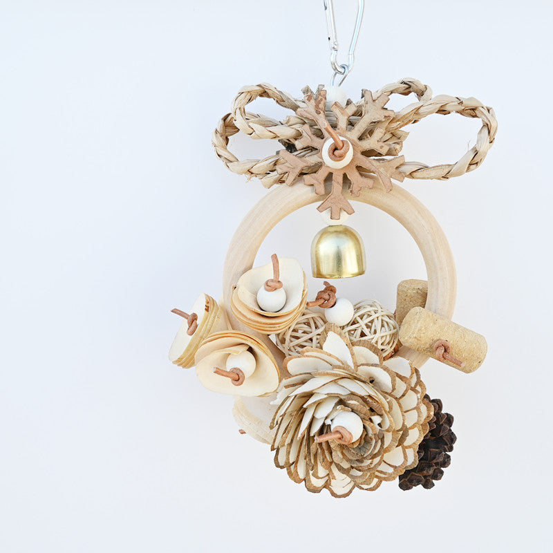 Plant Straw Gnawing Anneau en bois naturel Slice Pine Cone Toy
