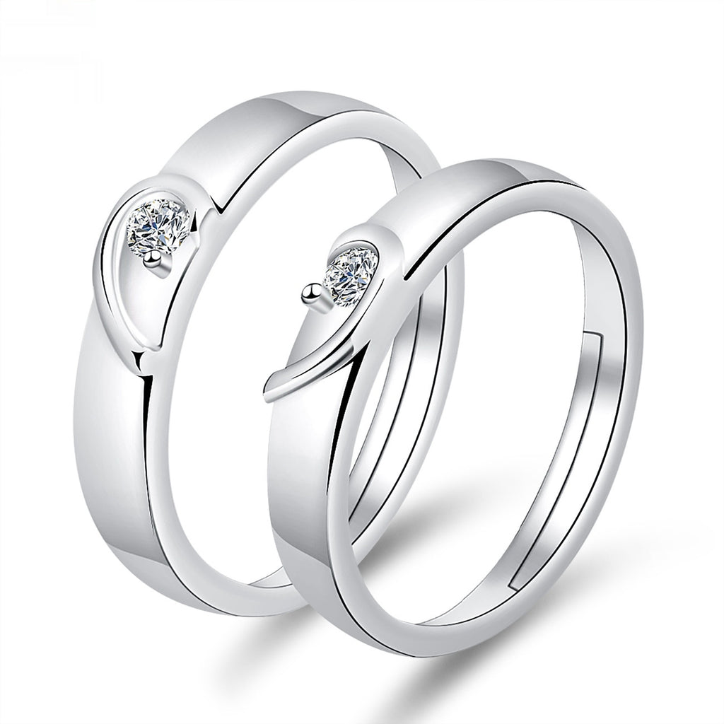 Moissanite Engagement Couple Anneaux Couple