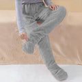 Pantalons de sommeil épais à la maison avec chaussettes