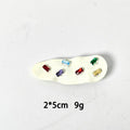Flash diamant bangs clip-blanc-1 pièce