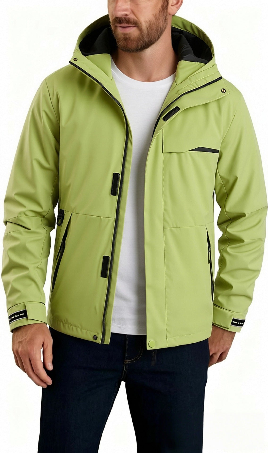 Veste multi-fonctionnelle d'extérieur pour homme en couleur solide