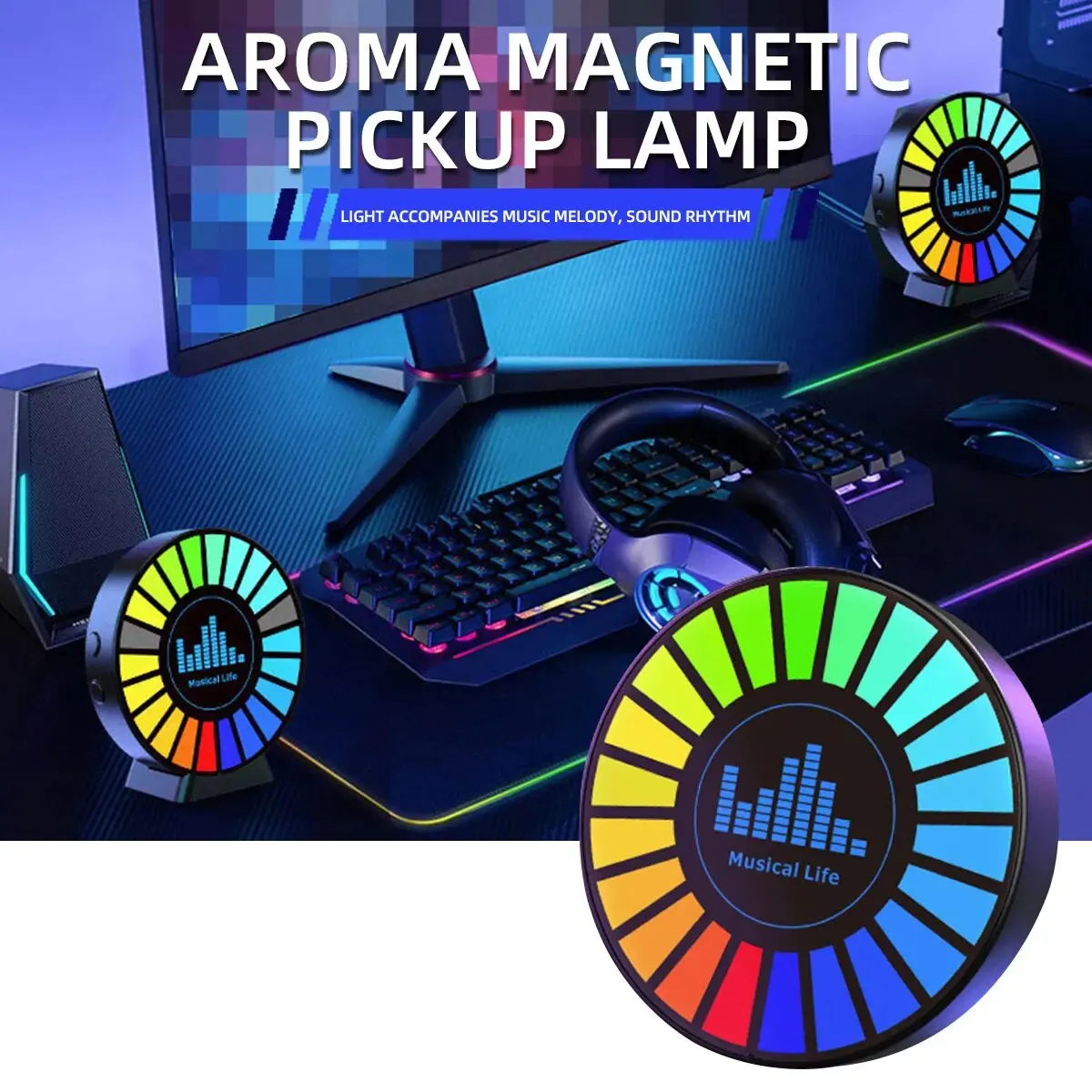 Led Music Sound Control Light Rhythm Lampe RGB Car Ambient Light Adjustabl Automotiv