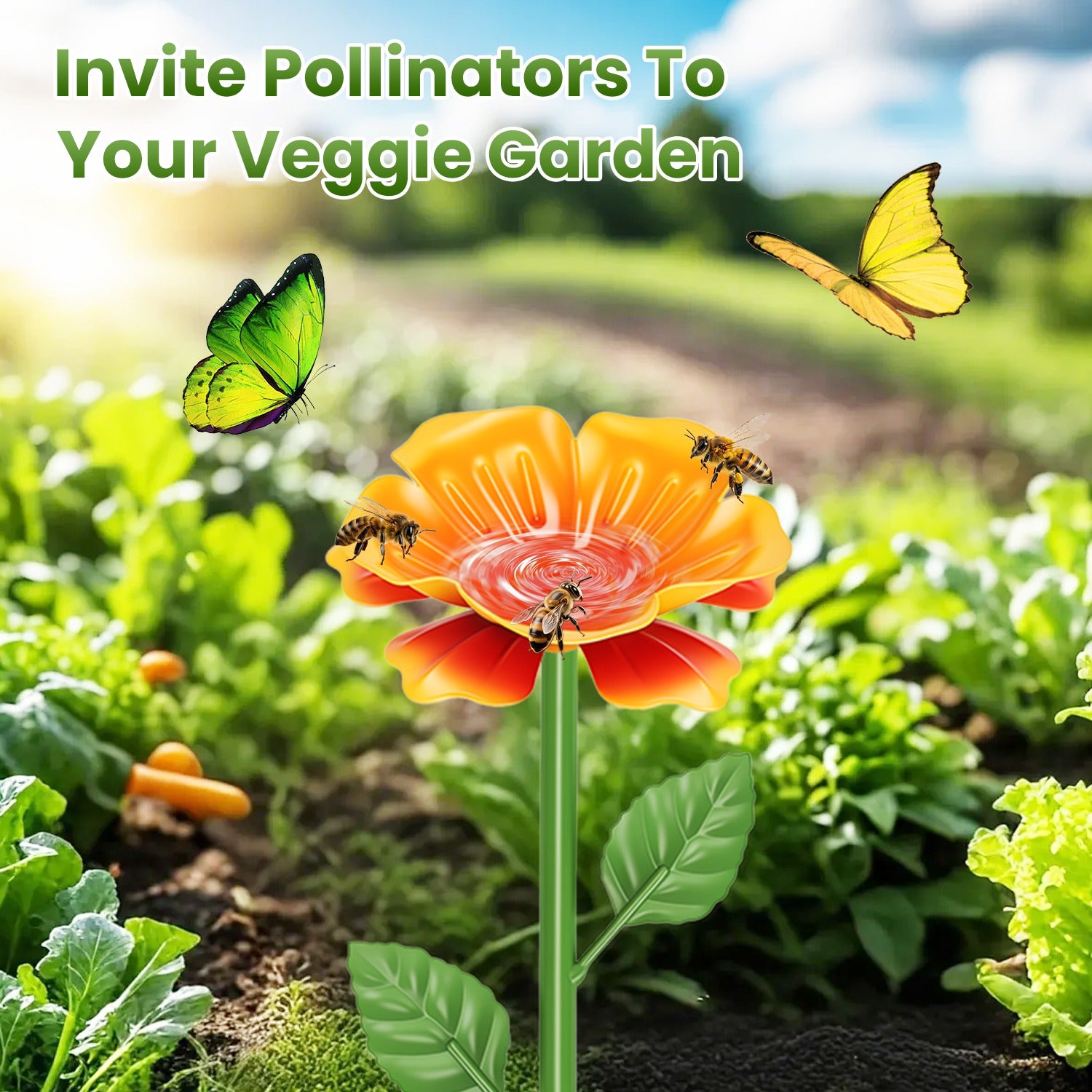Stakes d'eau pour pollinisateurs extérieurs