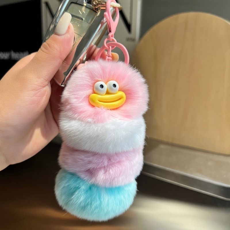 Pendentif porte-clés en lapin de couleur arc-en-ciel