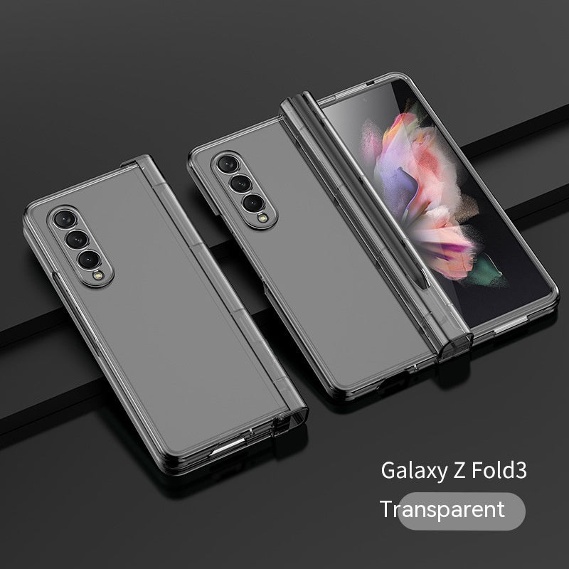 Coque de téléphone Écran pliable Hinge stylo fente Frosted Protection Cover