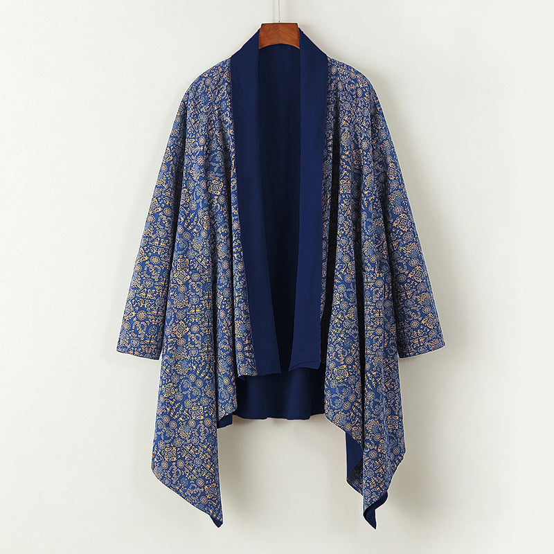 Robe Daoist style ethnique Linge de coton Vintage Casual Coat