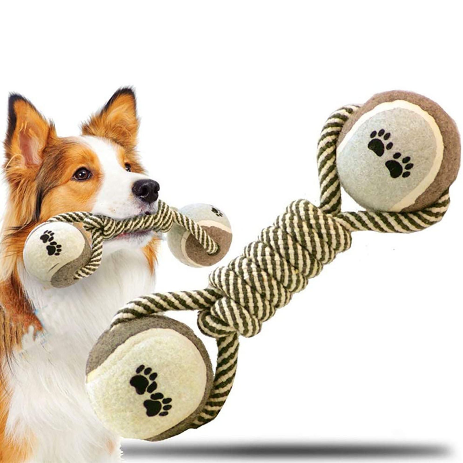 Jouets de chien de chien pour les grands petits chiens Jouet interactif coton Rope Mini Jouets de chien balle pour chiens