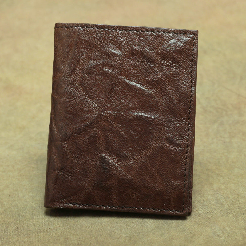 Portefeuille en cuir vintage rétro simple