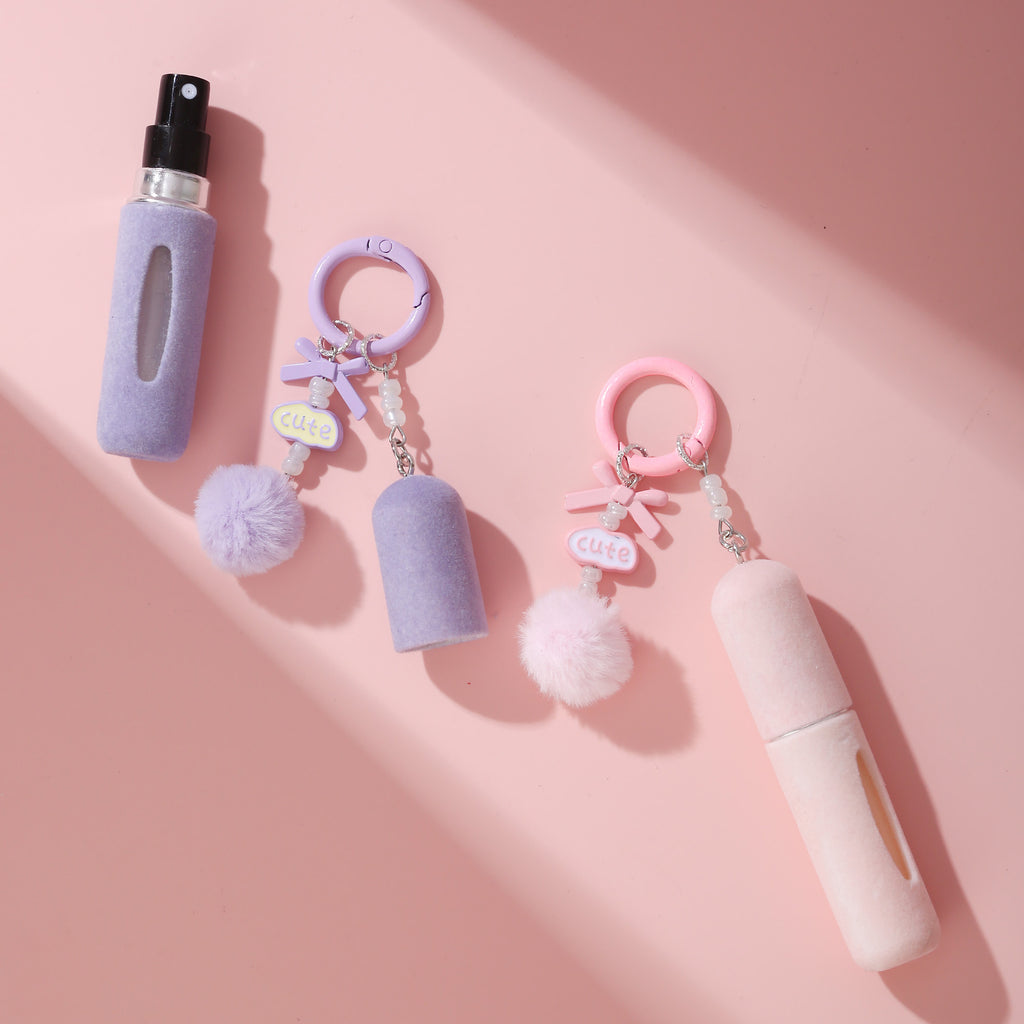 En peluche sac de charme parfum bouteille Girly porte-clés
