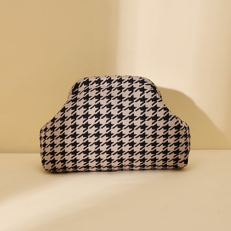 Clutch rayé de sac tricoté pour femmes