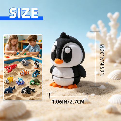 10PCS 3D imprimé Mini jeu de figurines d'animaux d'océan
