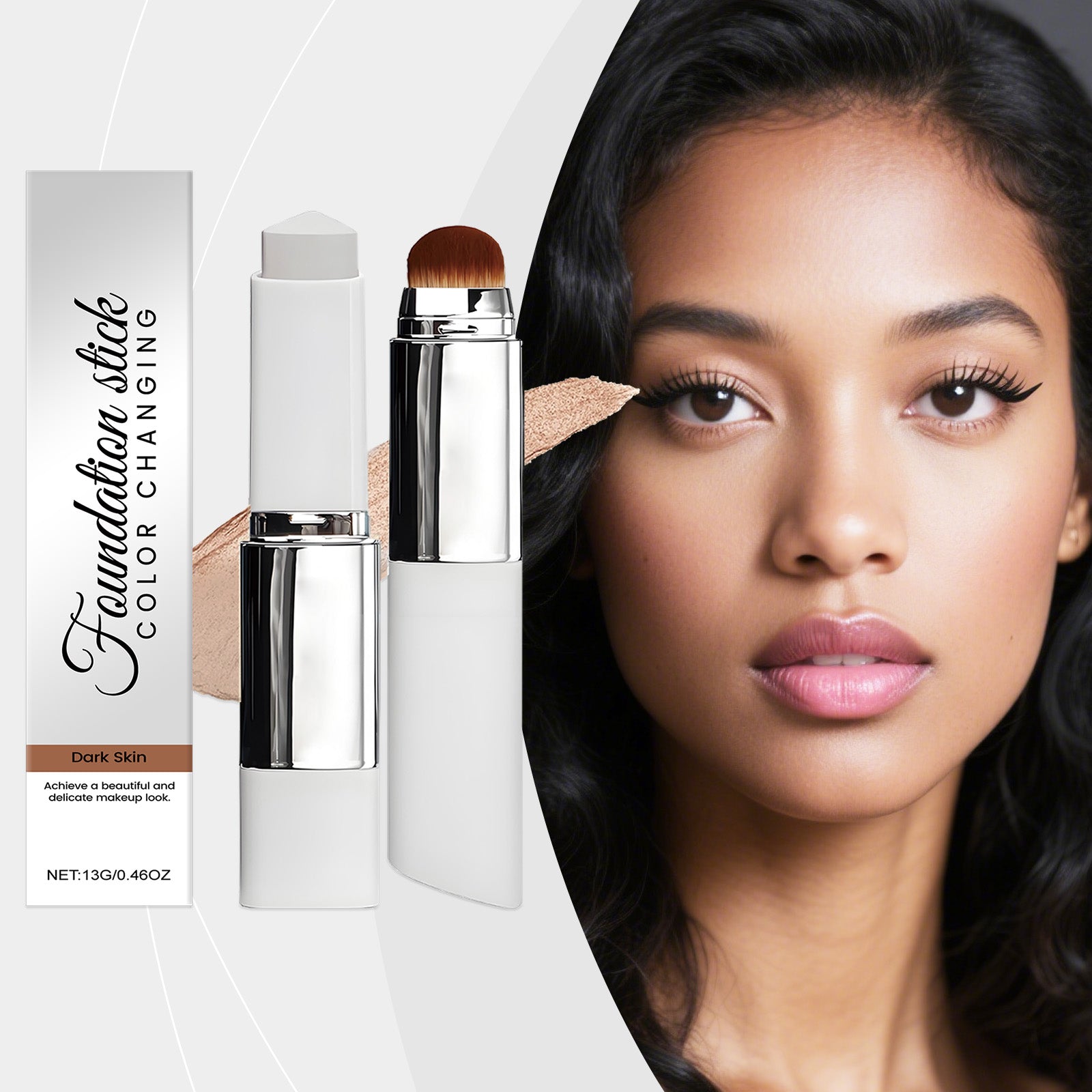 2-en-1 Color Changing Foundation Stick Deep Skin Tone