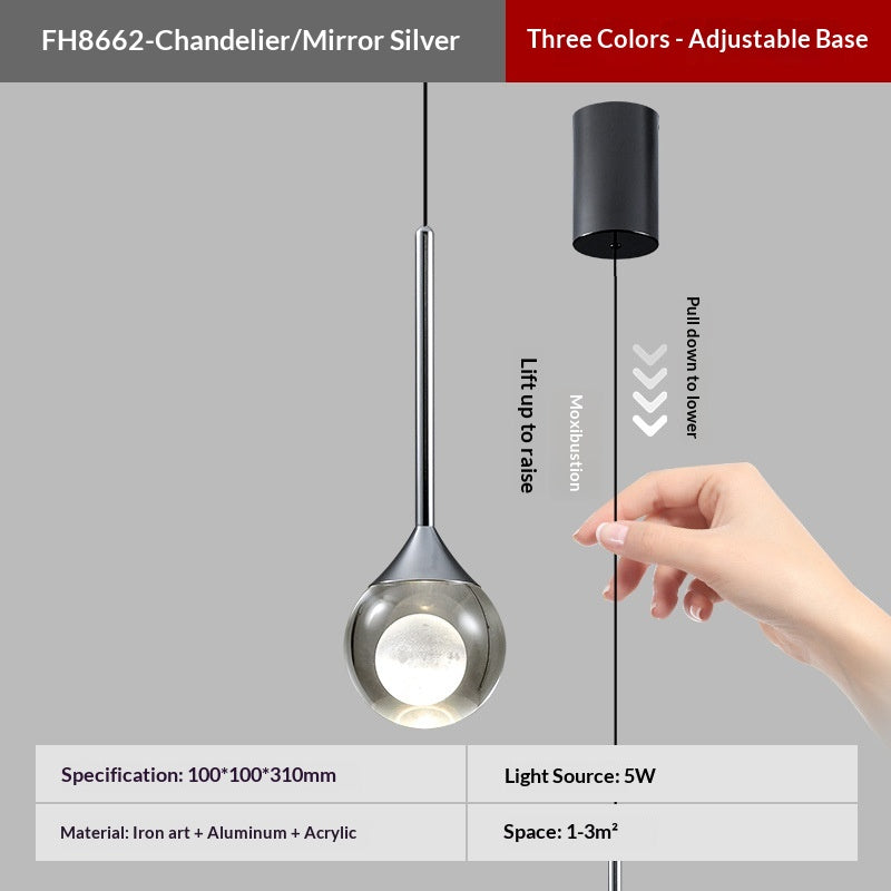 Crystal Foyer French-Style Chandelier avec un design lune