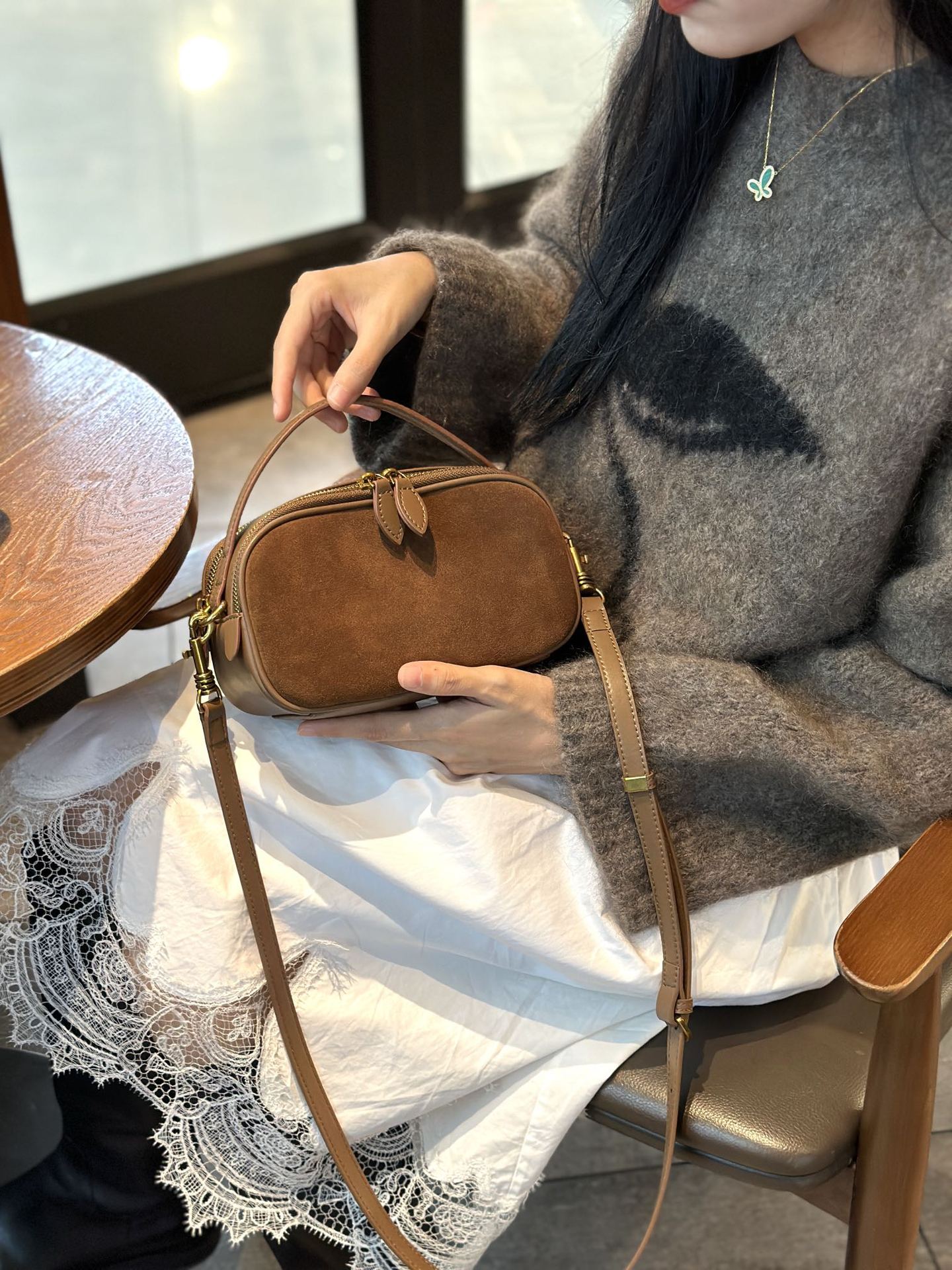 Sac camera Matte Cowhide personnalisable et sac de bowling