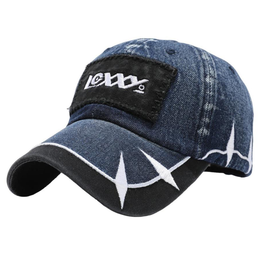 Le printemps et l'automne Trendy Vintage Casquettes de baseball en couleurs multiples avec bords en lettres