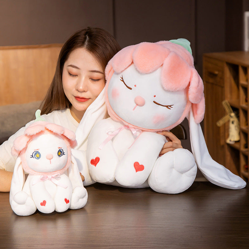 Mignon petit lapin divers styles de peluche jouet