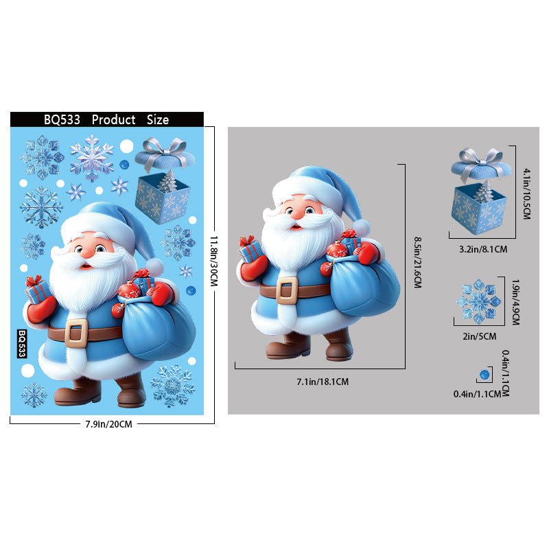 Parti de Noël Sticker décoratif en verre créatif